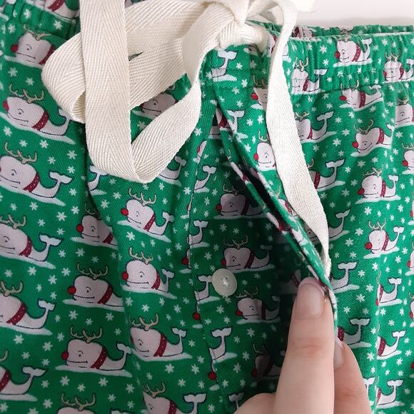 Vineyard Vines Flannel Pajama Pants Christmas Whales Rudolph Mens M Flannel - Picture 4 of 10